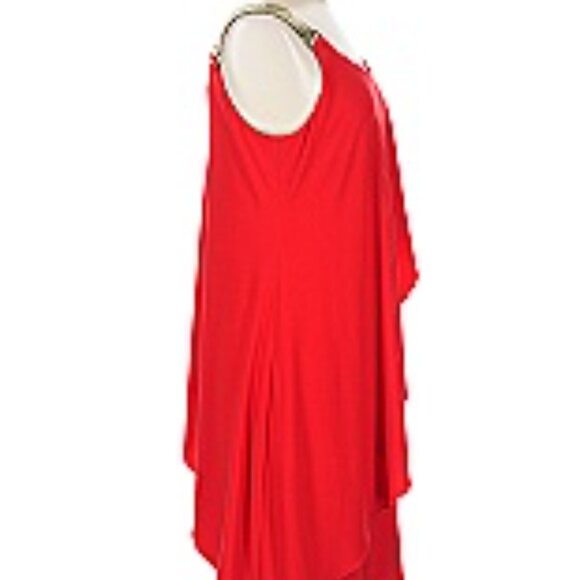 Collection Dress Barn Elegant Red Sleeveless Cocktail Dress Size 10 - Picture 11 of 11